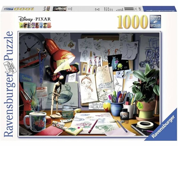Ravensburger Puzzle 1000pc - Disney Pixar - The Artist's Desk
