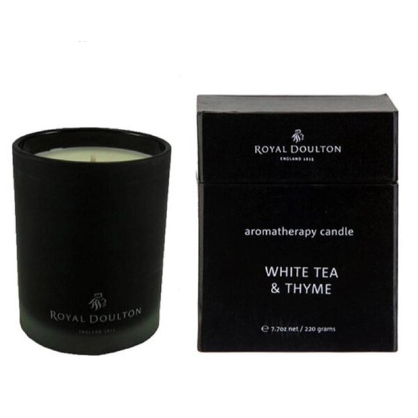 Royal Doulton White Tea & Thyme Scented Candle 220g