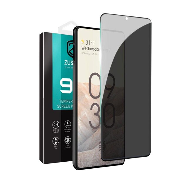 ZUSLAB Pixel 6 Privacy Tempered Glass Screen Protector Film Anti Spy Case Friendly 9H Hardness for Google