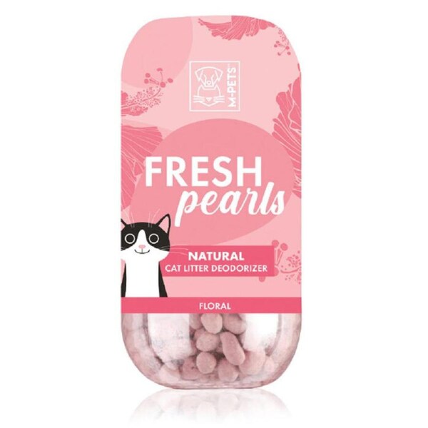 M-Pets Fresh Pearls 450ml Natural Cat Litter Deodoriser Odour Neutraliser Floral