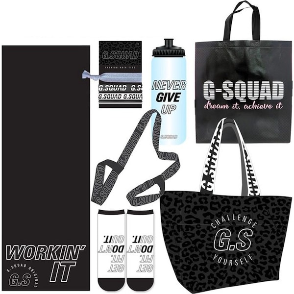 G-Squad Showbag 21 Yoga/Pilates/Gym Accessory w/Water Bottle/Bag/Mat/Socks/Tote