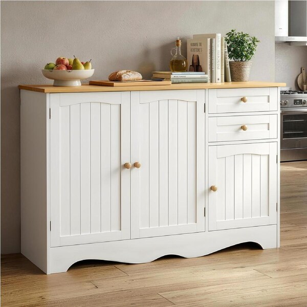 110x40x78cm Artiss Buffet Sideboard 3 Doors - BERNE White