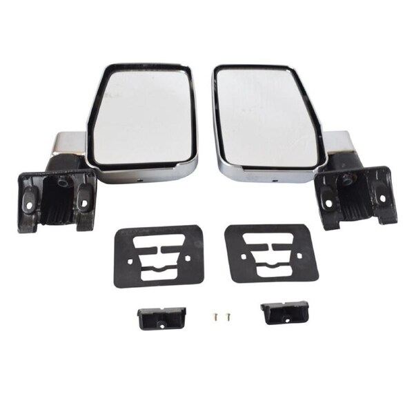 Door Mirrors L+R Large Fit For Toyota Landcruiser 60 Series 1980-1990 Chrome