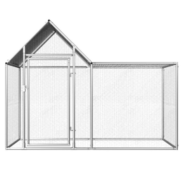 Steel Outdoor Chicken Coop Run Cage Chook Hen House Lockable Door 2x1x1.5m