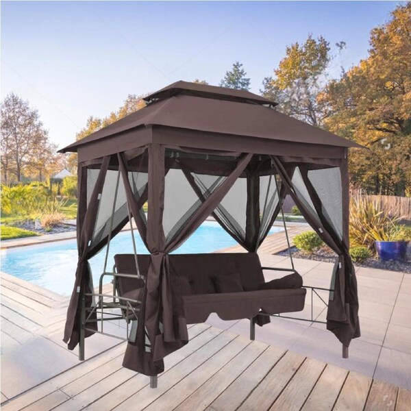 Gazebo Swing Chair Outdoor Hammock Hanging Garden Convertible Seat Bed Bench