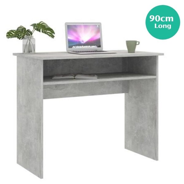 Computer Workstation Writing Desk With Shelf Home Office PC Laptop Study Table