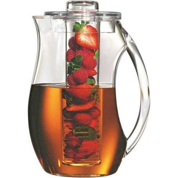 Serroni Fruit Infusion Pitcher Juice / Water Container Jug Clear