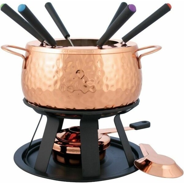 Swissmar Biel Copper 11 Piece Fondue Set 11pc
