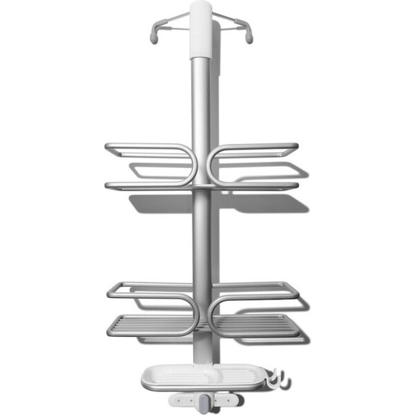 OXO Good Grips 2 Tier Aluminium Shower Caddy for Shower Doors