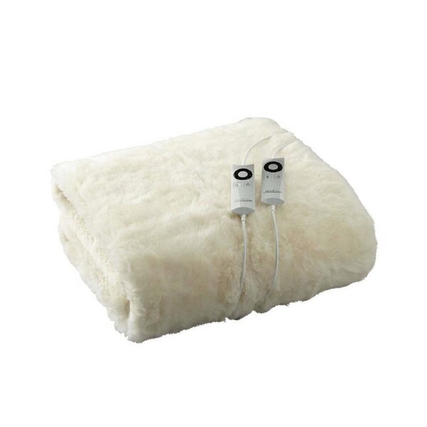 Sunbeam Sleep Perfect Super King Bed Wool Fleece Heated Blanket