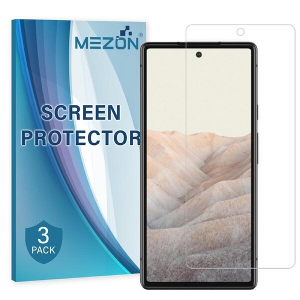 [3 Pack] Google Pixel 6 (6.4”) Anti-Glare Matte Screen Protector Film by MEZON – Case Friendly, Shock Absorption (Pixel 6, Matte)