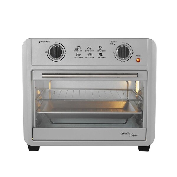 Lenoxx Healthy Choice 23L Air Fryer Oven Loaded with Baking tray Silver