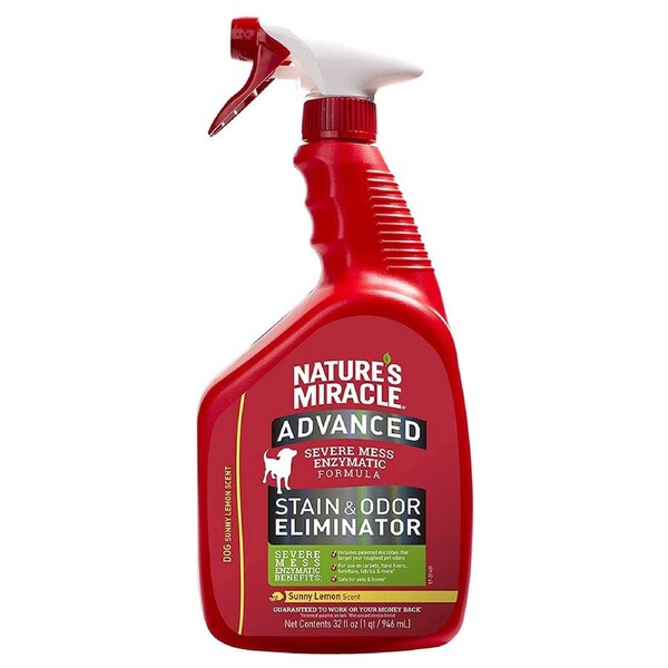 Natures Miracle Advanced Stain & Odor Eliminator for Dogs Sunny Lemon 946ml