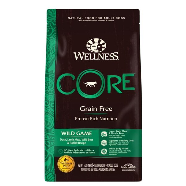 Wellness Core Adult Wild Game Grain Free Dry Dog Food Duck Lamb Meal 10kg