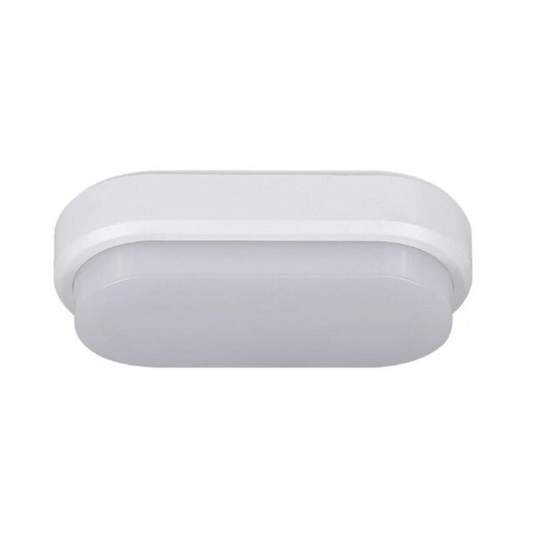 15w Oval LED IP54 Exterior Bunker Lights - White and Black Trim Included - MLXCO34615