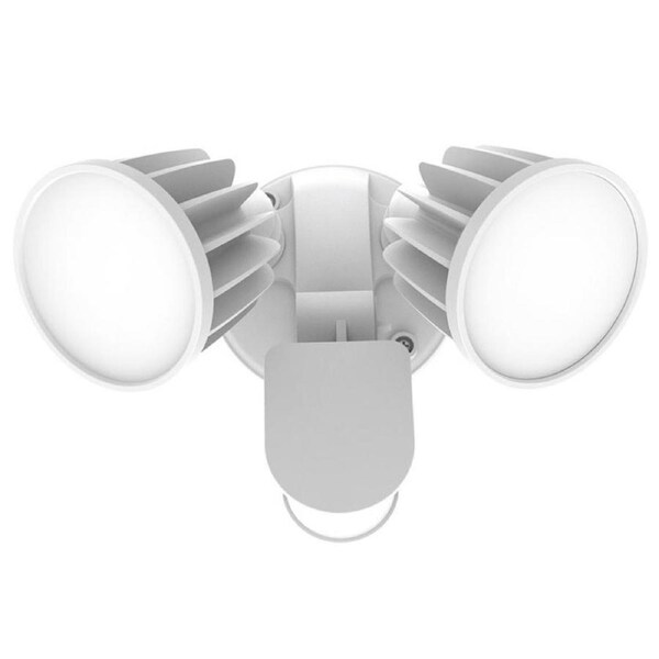 SES70802TC-WH - Stargem III Twin 2 x 15W LED Floodlight Tri-Colour with PIR Sensor - White