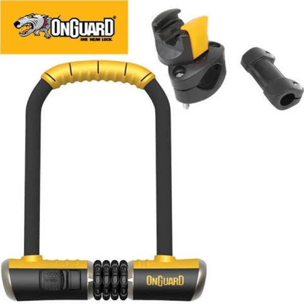 On Guard 8010C Bike Combo Std U-Lock Carry Bracket Included
