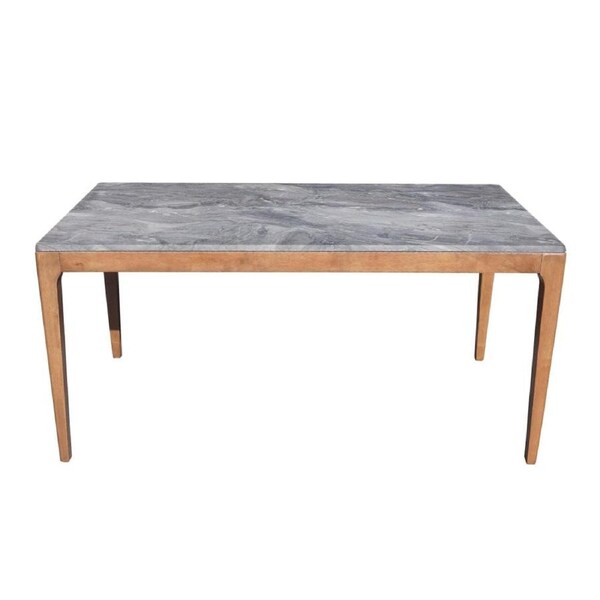 Design Square Rectangle Wooden Dining Table 160cm Paladina Look - Walnut & Grey