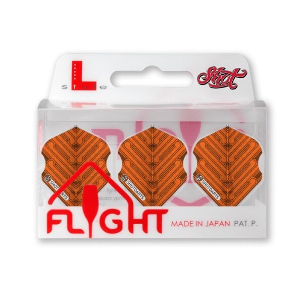 SHOT DARTS L-Style L1 EZ Small Std Shape MANU ORANGE Dart Flight Set