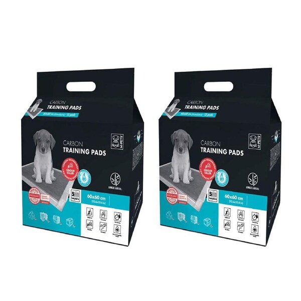 60x M-Pets Carbon Puppy/Dog Toilet Training 60cm Pads Indoor Absorbent Pet Pad