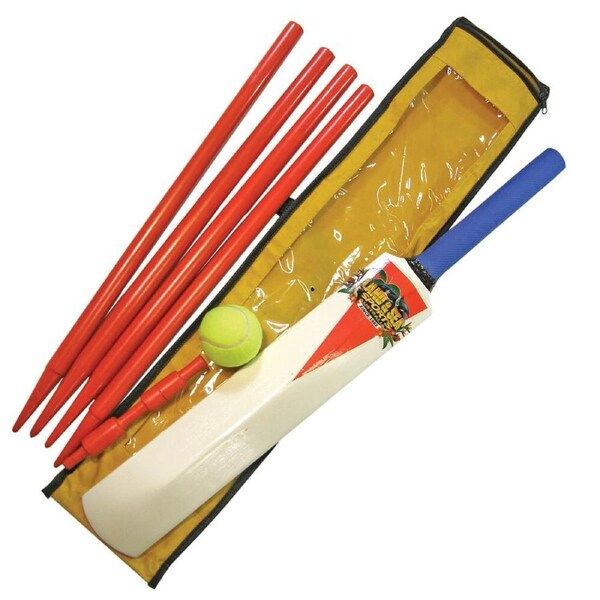 Land & Sea Sports Australia 63.5cm Beach Cricket Bat/Ball/Stump Set Junior Wood