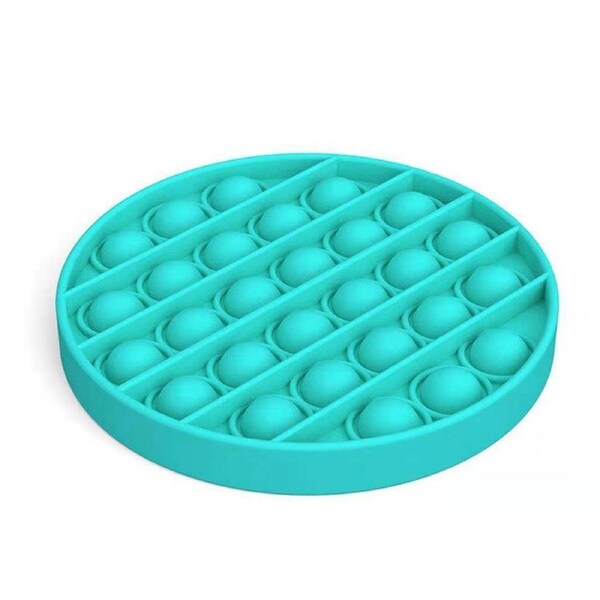 3D Multi Push Pop Its Fidget Toys Push Bubble Kids Focus Sensory Toys Pop it Game Round -Tiffany Blue