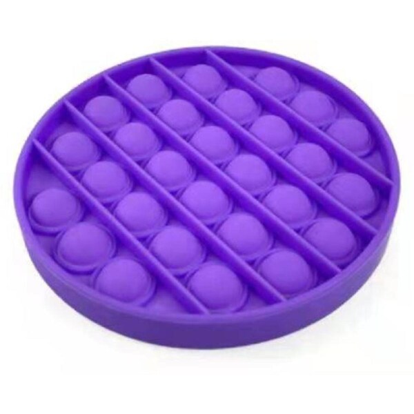 3D Multi Push Pop Its Fidget Toys Push Bubble Kids Focus Sensory Toys Pop it Game Round - Purple