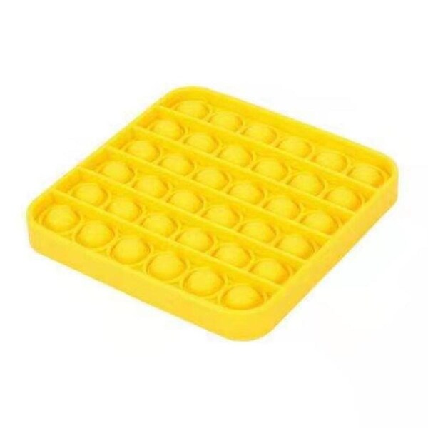 3D Multi Push Pop Its Fidget Toys Push Bubble Kids Focus Sensory Toys Pop it Game Square - Yellow
