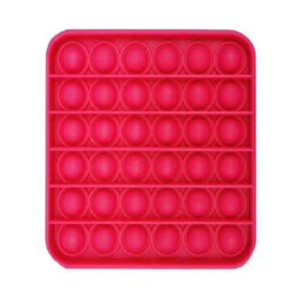 3D Multi Push Pop Its Fidget Toys Push Bubble Kids Focus Sensory Toys Pop it Game Square - Red