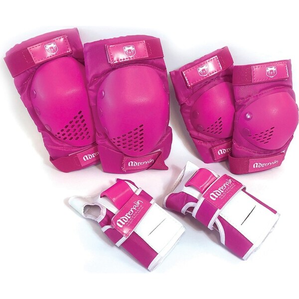 6pc Adrenalin Skate/Sport Knee/Elbow/Wrist Protection Guard Child/Kids S Set PNK