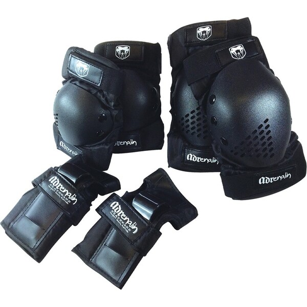 6pc Adrenalin Skate/Sport Knee/Elbow/Wrist Protection Guard Child/Kids S Set BLK