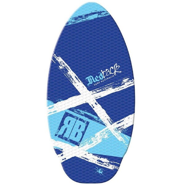 Redback 105cm Traction Foam Padded Wooden Water Sea Slide Sport Skim Board Blue