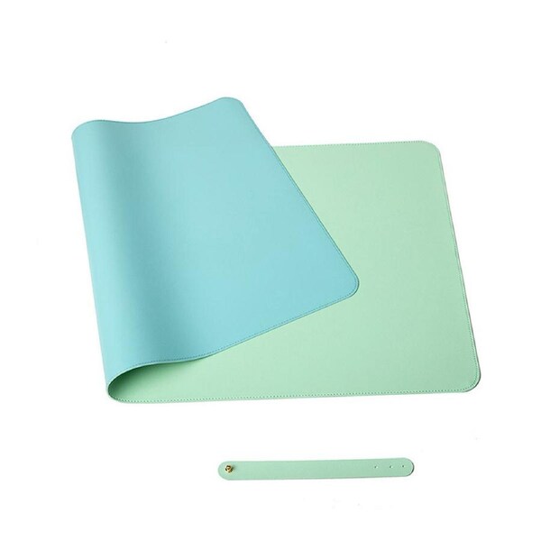 Green 120cm*60cm Dual Side Office Desk Pad Waterproof PU Leather Computer Mouse Pad