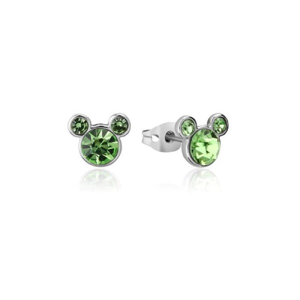 Couture Kingdom - Disney - Stainless Steel Mickey August Birthstone Stud Earrings