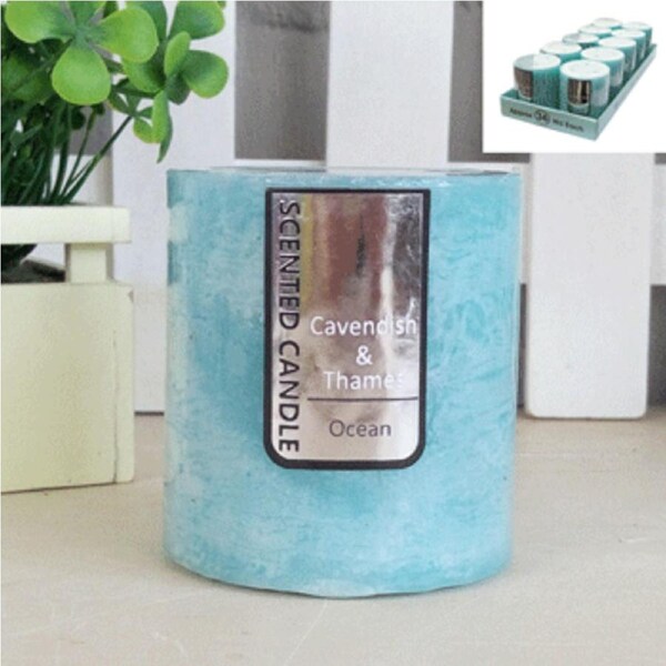 Light Blue Rustic Scented Candle - Ocean