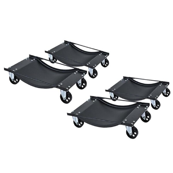 4PC Car Wheel Dolly Vehicle Positioning Jack Transport Trolley Mover 1820kg Load