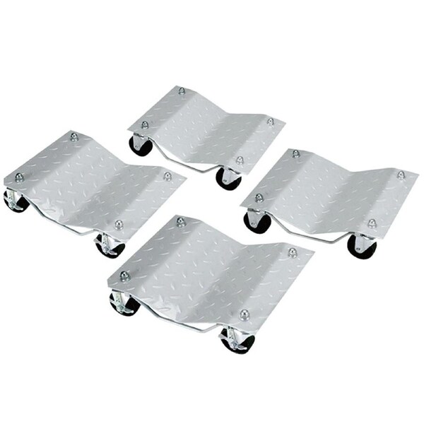 4PC Car Wheel Dolly Vehicle Positioning Jack Transport Trolley Set 2720kg Load