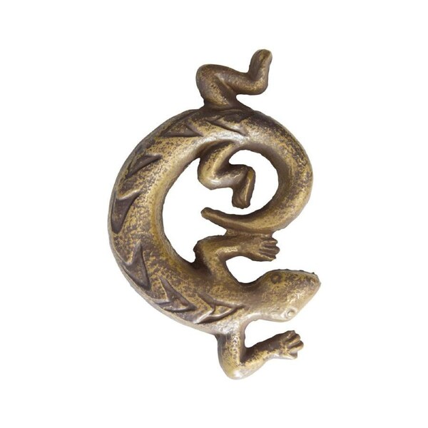 Willow & Silk Metallic 17cm Curled Up Gecko Paperweight/Office Ornament