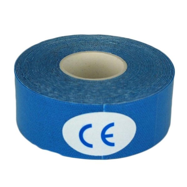 2 X Waterproof Kinesiology Tape 2.5cm 5M Roll Blue