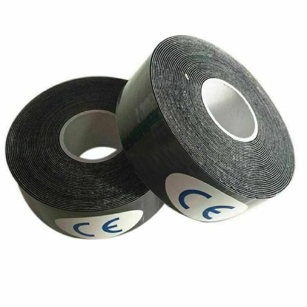 2 X Waterproof Kinesiology Tape 2.5cm 5M Black