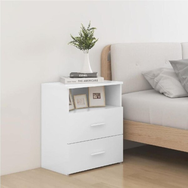 Bed Cabinet White 50x32x60 cm vidaXL