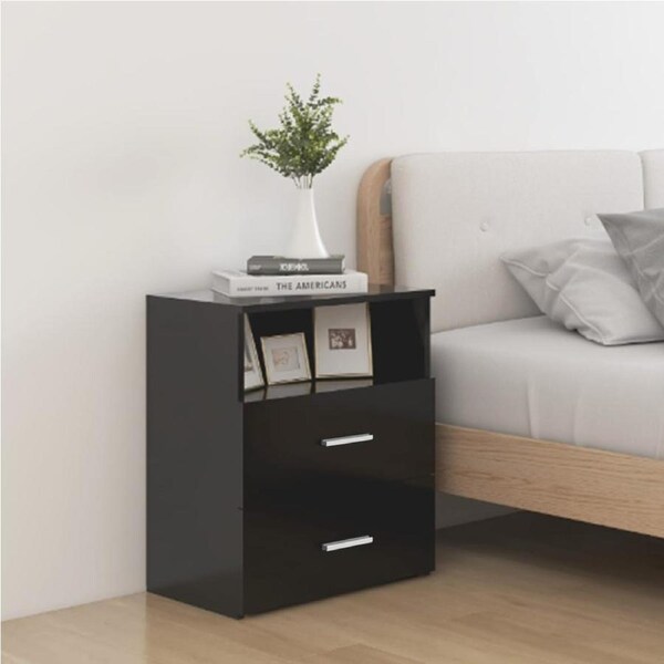 Bed Cabinet Black 50x32x60 cm vidaXL