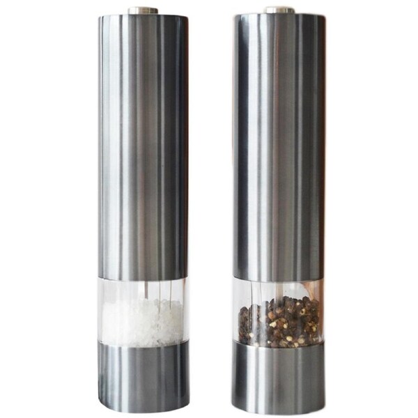 Mulini Electric Salt & Pepper Mill Set with Adjustable Grind in Graphite Finish