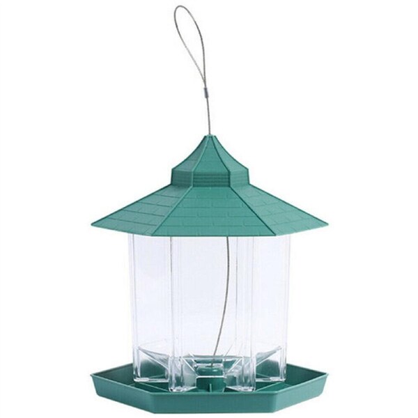 Garden Hanging Wild Bird Feeder Birds Gazebo Shape Container Waterproof Outdoor