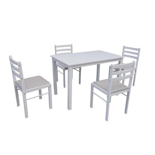 Concord White 5 Piece Dining Set
