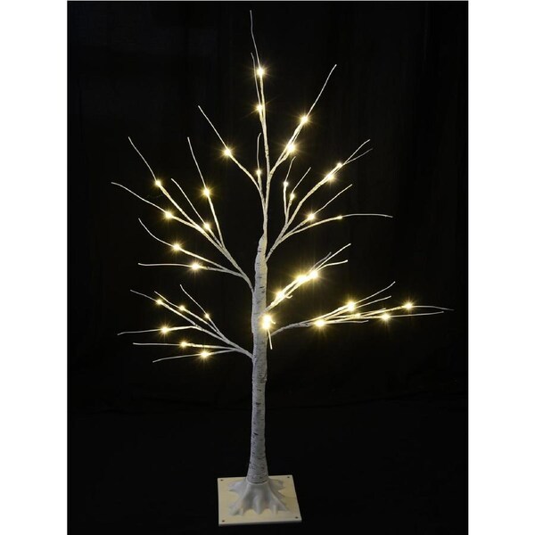 90cm Neutral White LED Twig Branch Outdoor Birch Tree
