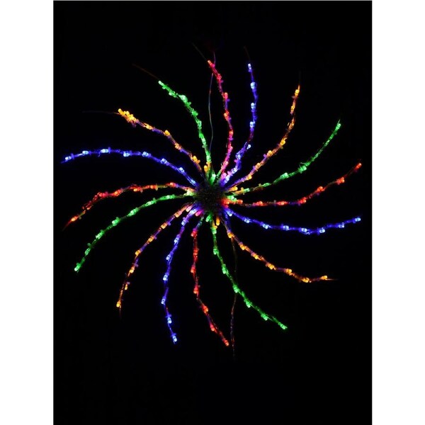 49cm Spiral Galaxy Look Pinwheel With Multi Colour LED String Light Display