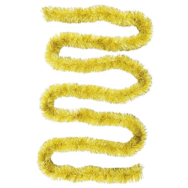 5m Gold Metallic Fir Needle 8ply 10cm Tinsel Garland