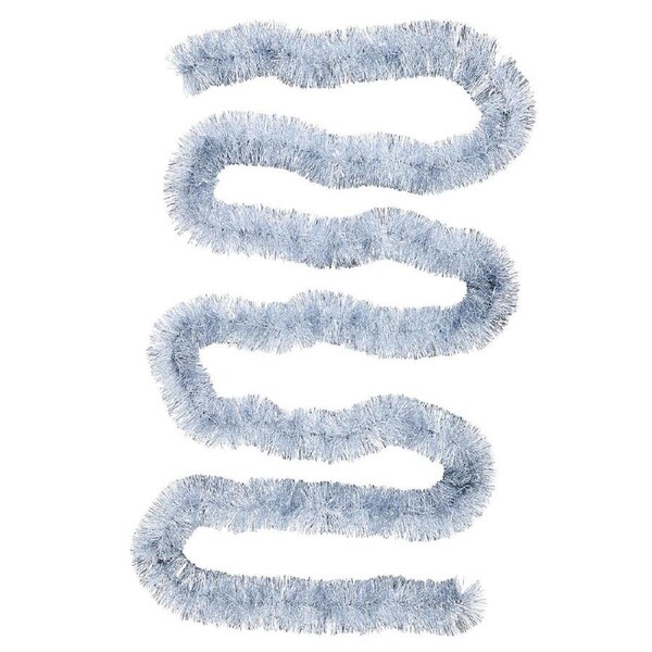 5m Silver Metallic Fir Needle 8ply 10cm Tinsel Garland