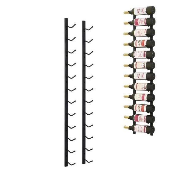 Wall Mount Wine Rack 12 Bottle Storage Holder Modern Stylish Display Organiser